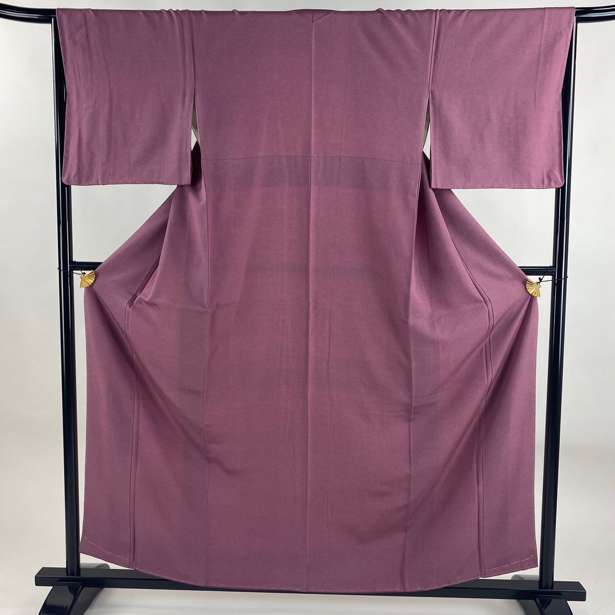 江戸小紋 身丈158.5cm 裄丈65cm M 袷 鮫 濃ピンク 正絹 秀品