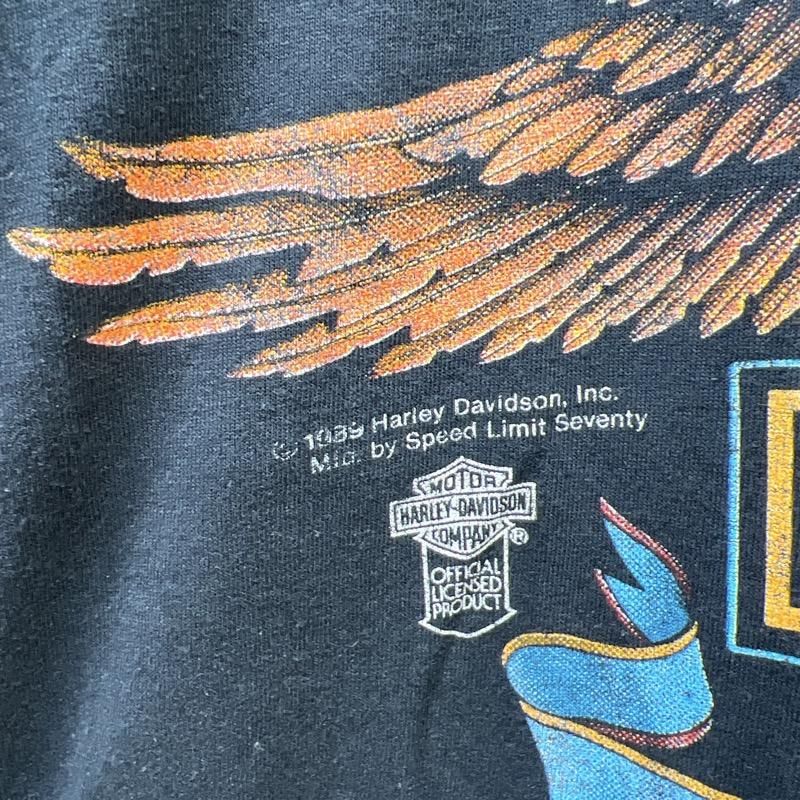 Harley-Davidson ハーレーダビッドソン Tシャツ 半袖 80s 1989 ヴィンテージ イーグルプリントTシャツ シングルステッチ