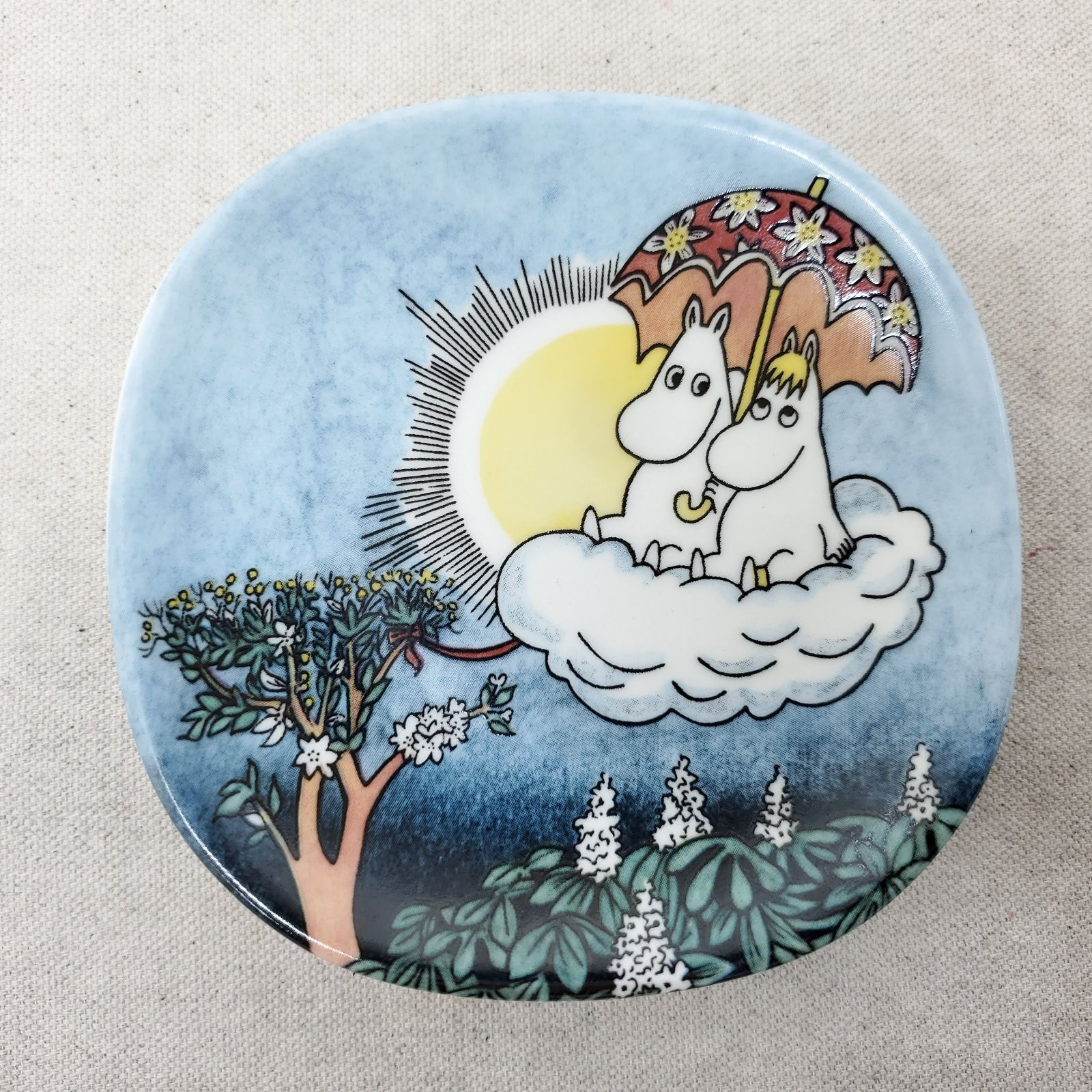 廃盤美品】ムーミン 空飛ぶムーミン ウォール プレート アラビア