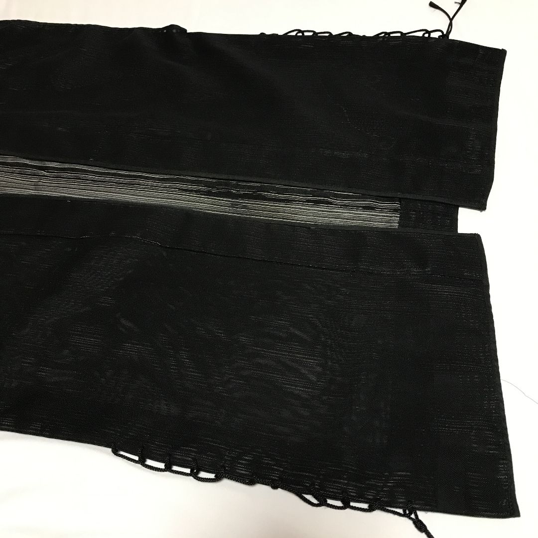 No.37 京都西陣風通織お召生地 単衣 夏用陣羽織黒地 - メルカリ 