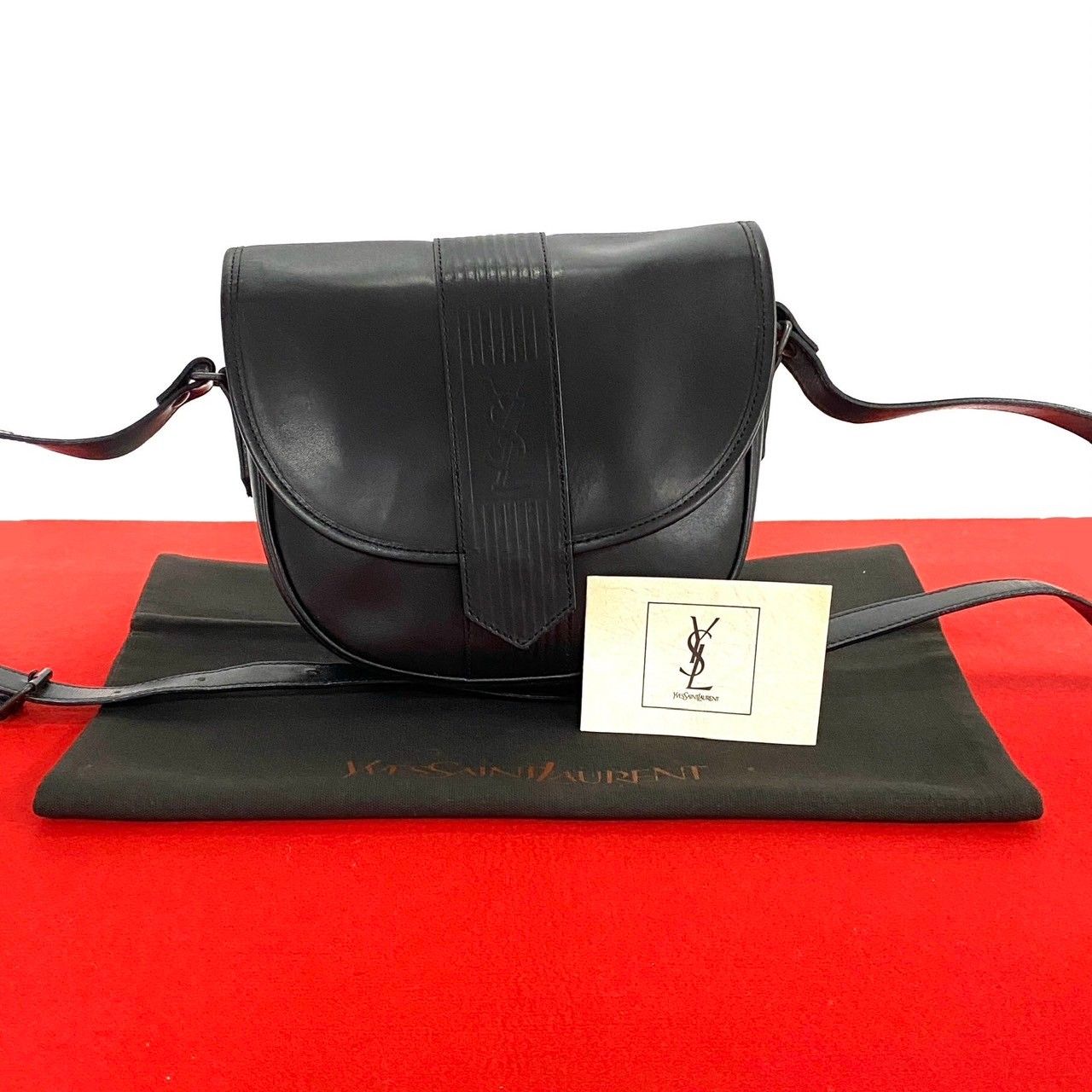 ほぼ未使用 YVES SAINT LAURENT イヴサンローラン カットアウト YSL 