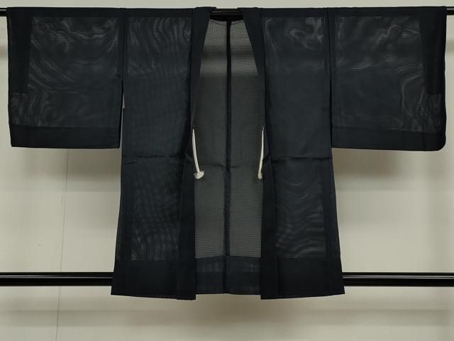 平和屋着物▽羽織　スリーシーズン　春夏秋　塵除け　紗　藍鉄色　洗える着物　CAAU4773ut 平和屋着物▽羽織 スリーシーズン 春夏秋 塵除け 紗 藍鉄色 洗える着物