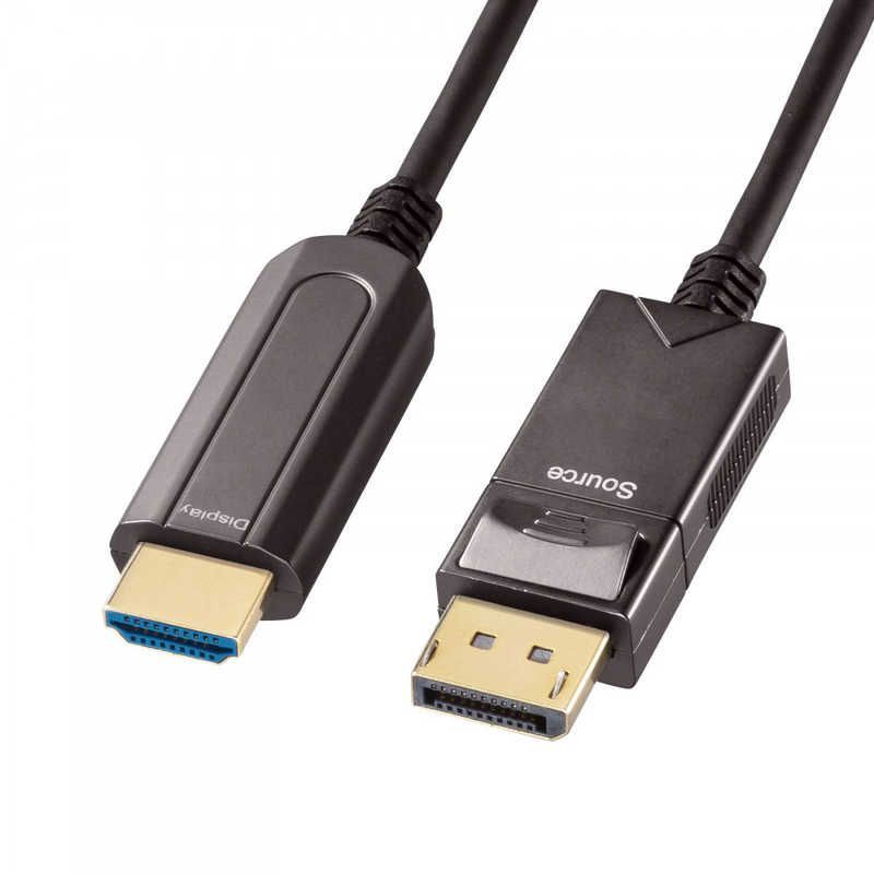 未開梱 サンワサプライ DisplayPort-HDMI変換光ファイバーケーブル 10m KC-DPHDFB100