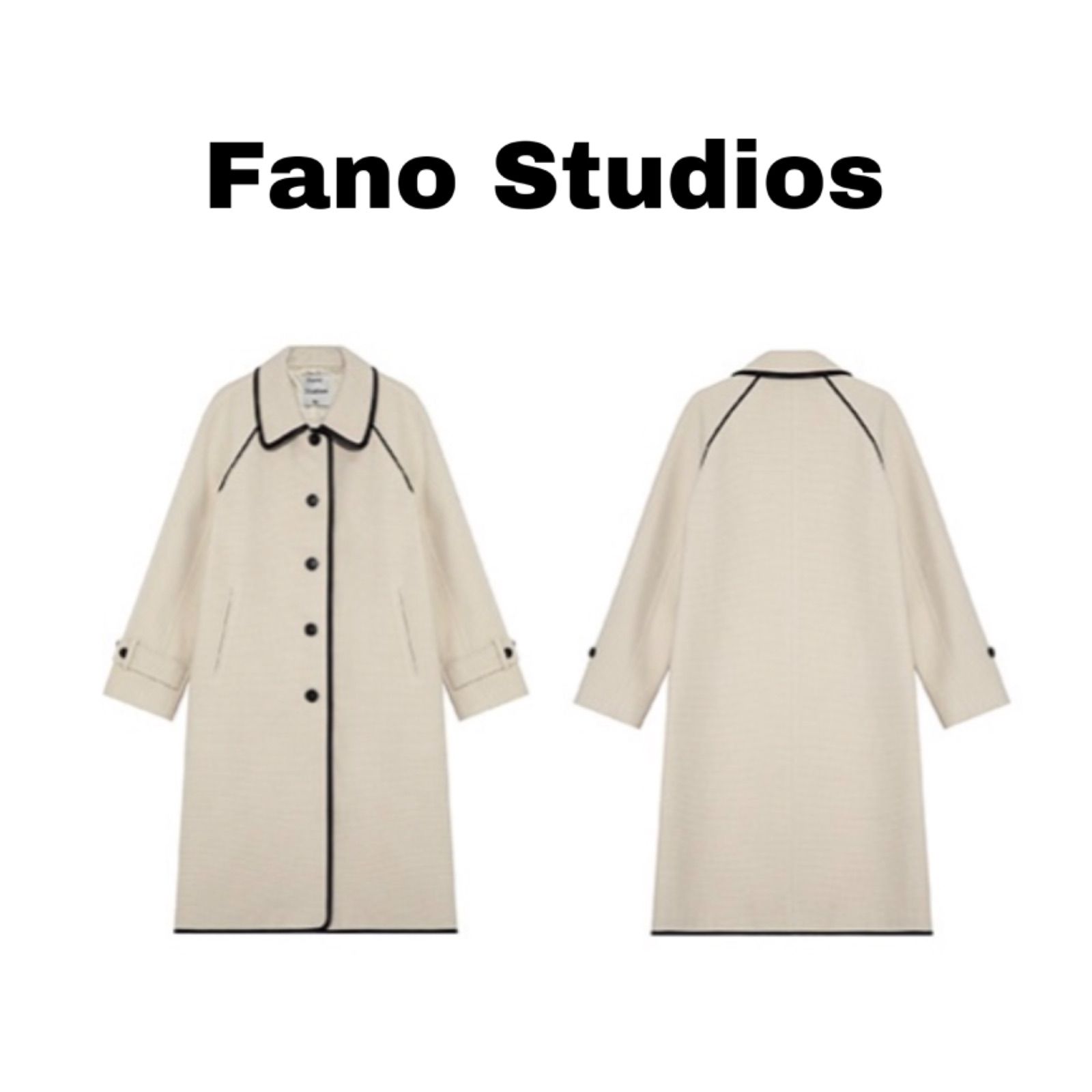 売上実績NO.1 Fano Studios レザーパイピング ロングコート FD21W213