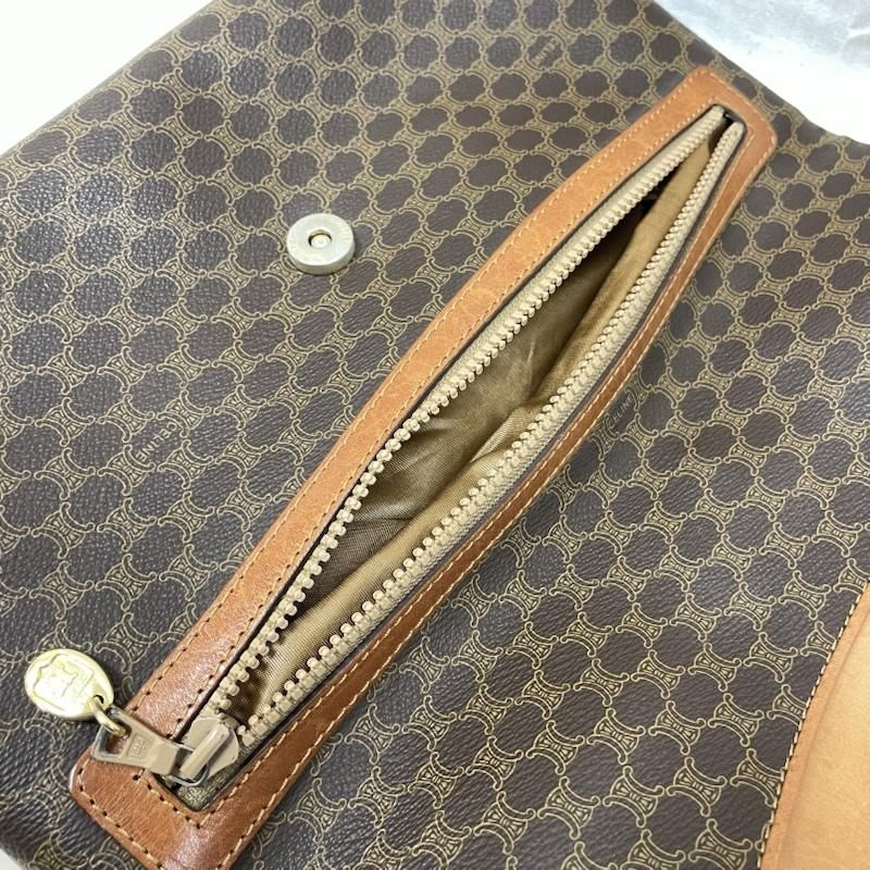 ◆良品◆ CELINE クラッチバッグ マカダム トリオンフロゴ CELINE セリーヌ マカダムトリオンフ ヴィンテージ クラッチ