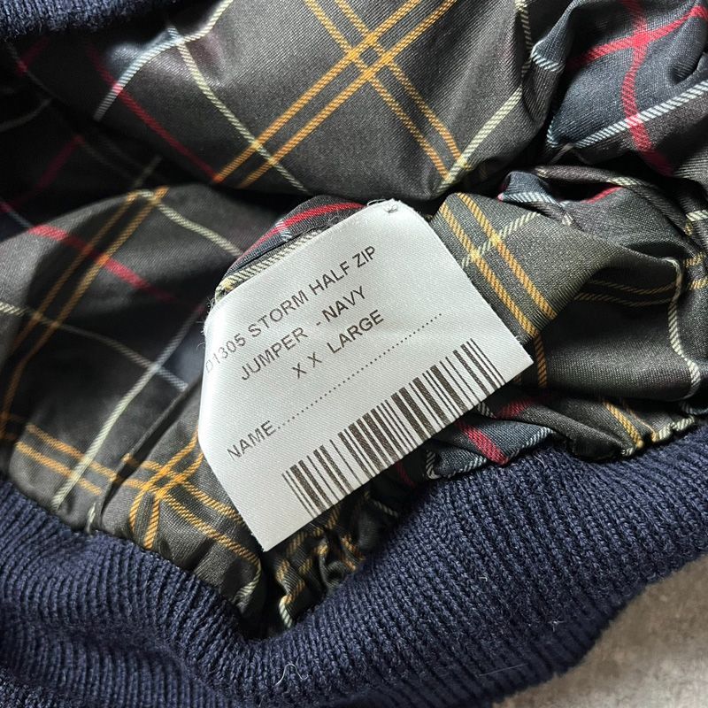 Barbour STORM HALF ZIP レザー切替 セーター - メルカリ