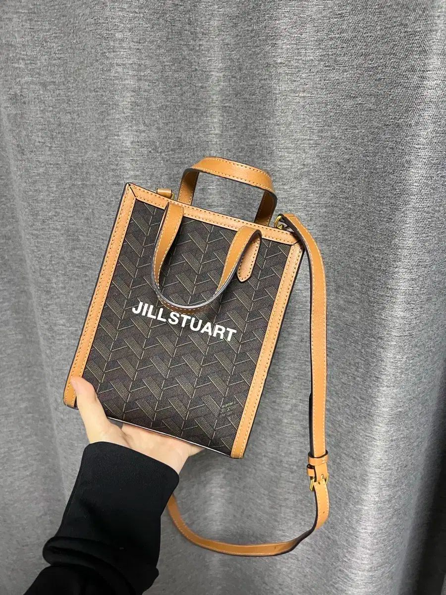 JILL STUART ジル スチュアート ブラウン パターン 柄 ミニ トートバッグ