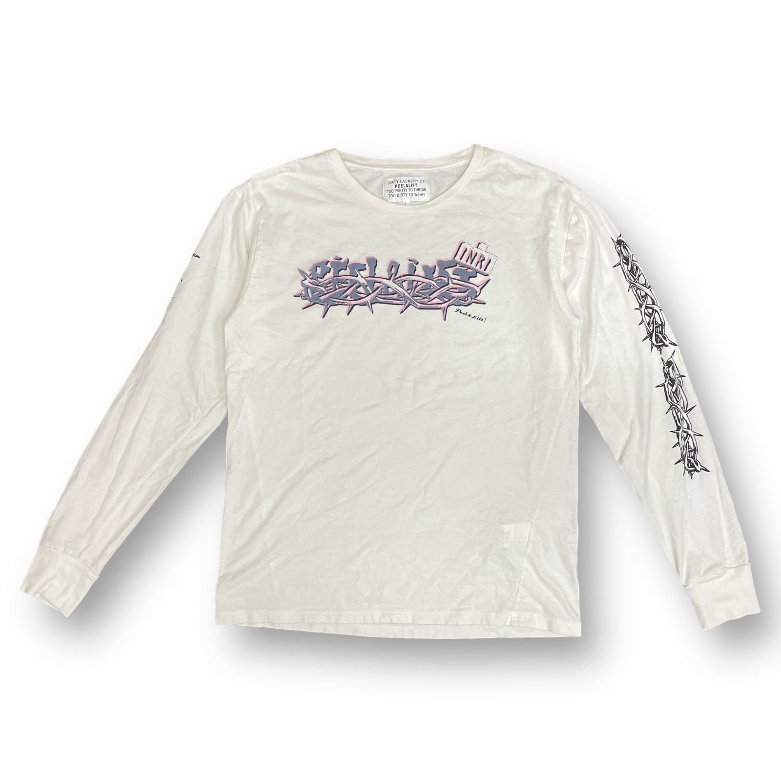 PEEL＆LIFT Print L/S T-Shirt プリントロングスリーブTシャツ カットソー ピールアンドリフト ホワイト L 70160A6  - メルカリ