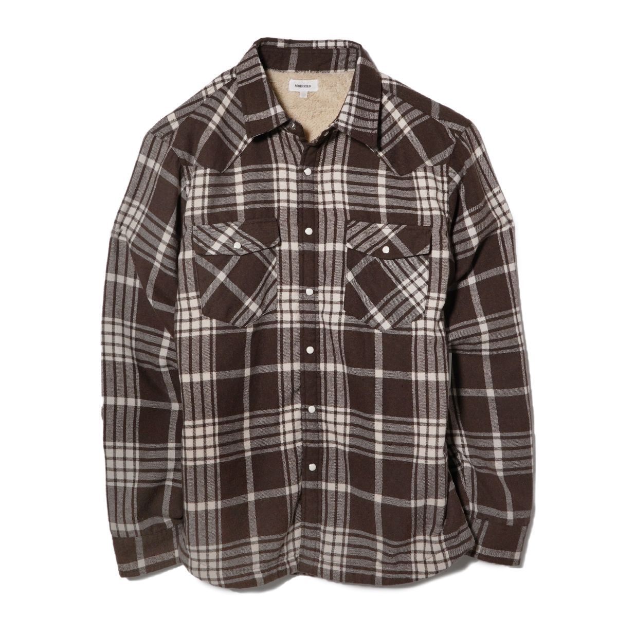 裏ボア シャツ メンズ 裏ボア ネルシャツ 長袖 裏ボアフランネルシャツ