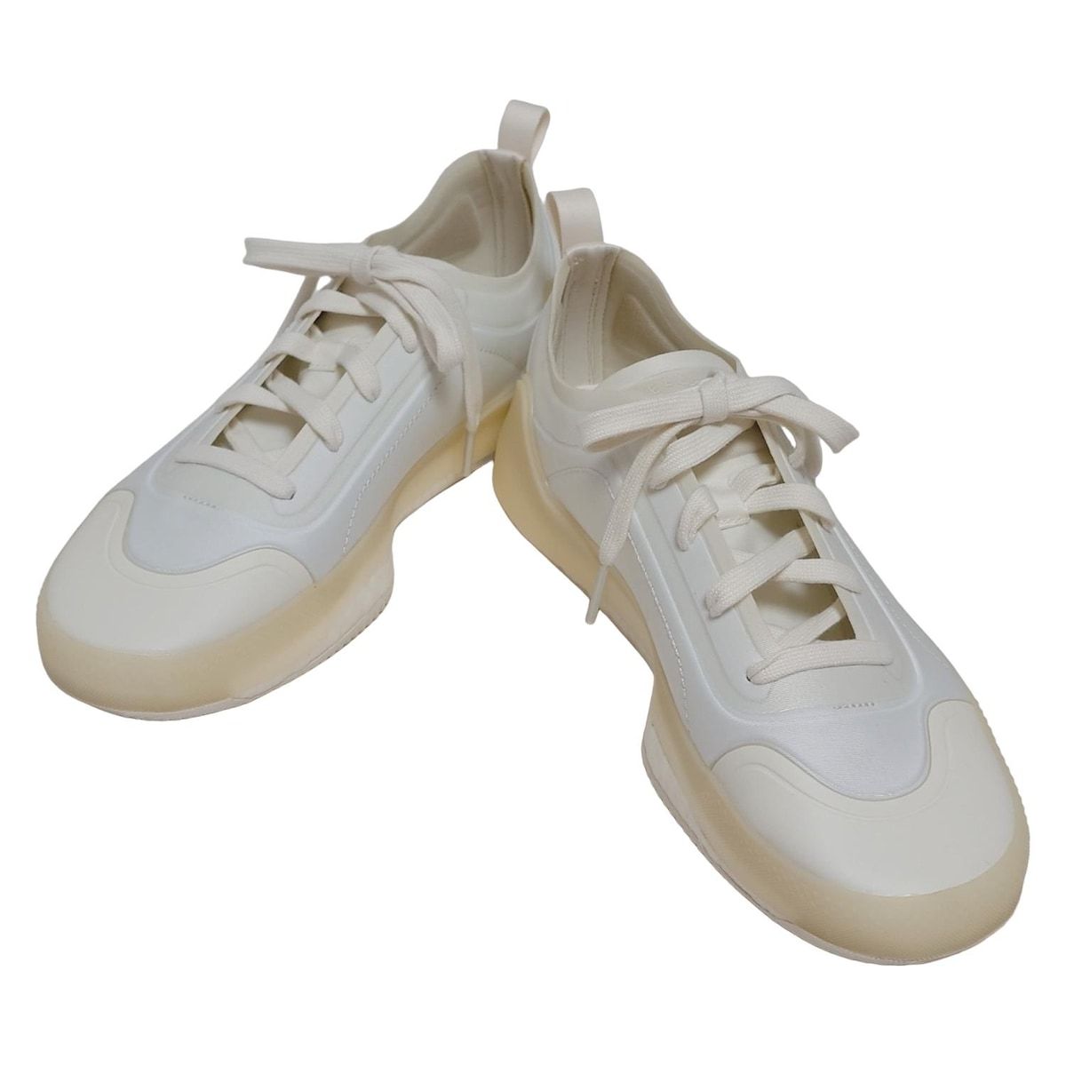 ADIDAS BY STELLA McCARTNEY アディダスバイステラマッカートニー スニーカー 25.5 レディース - 白×アイボリー