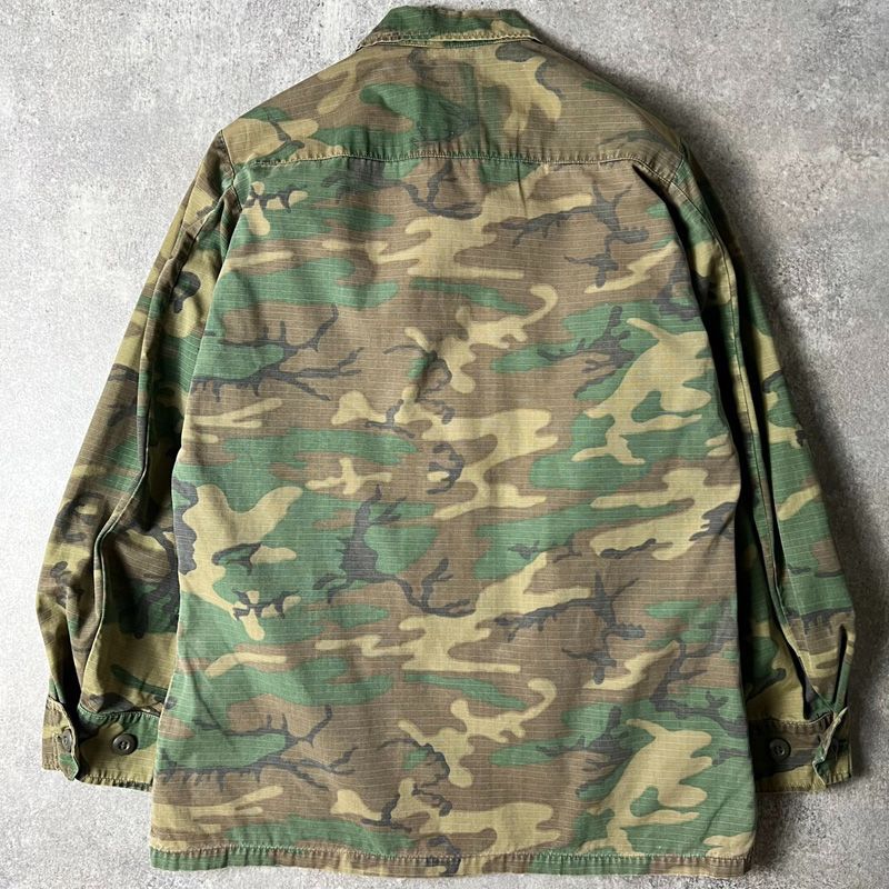 70s US ARMY 米軍実物 4th ERDL グリーンリーフ カモ ジャングル 