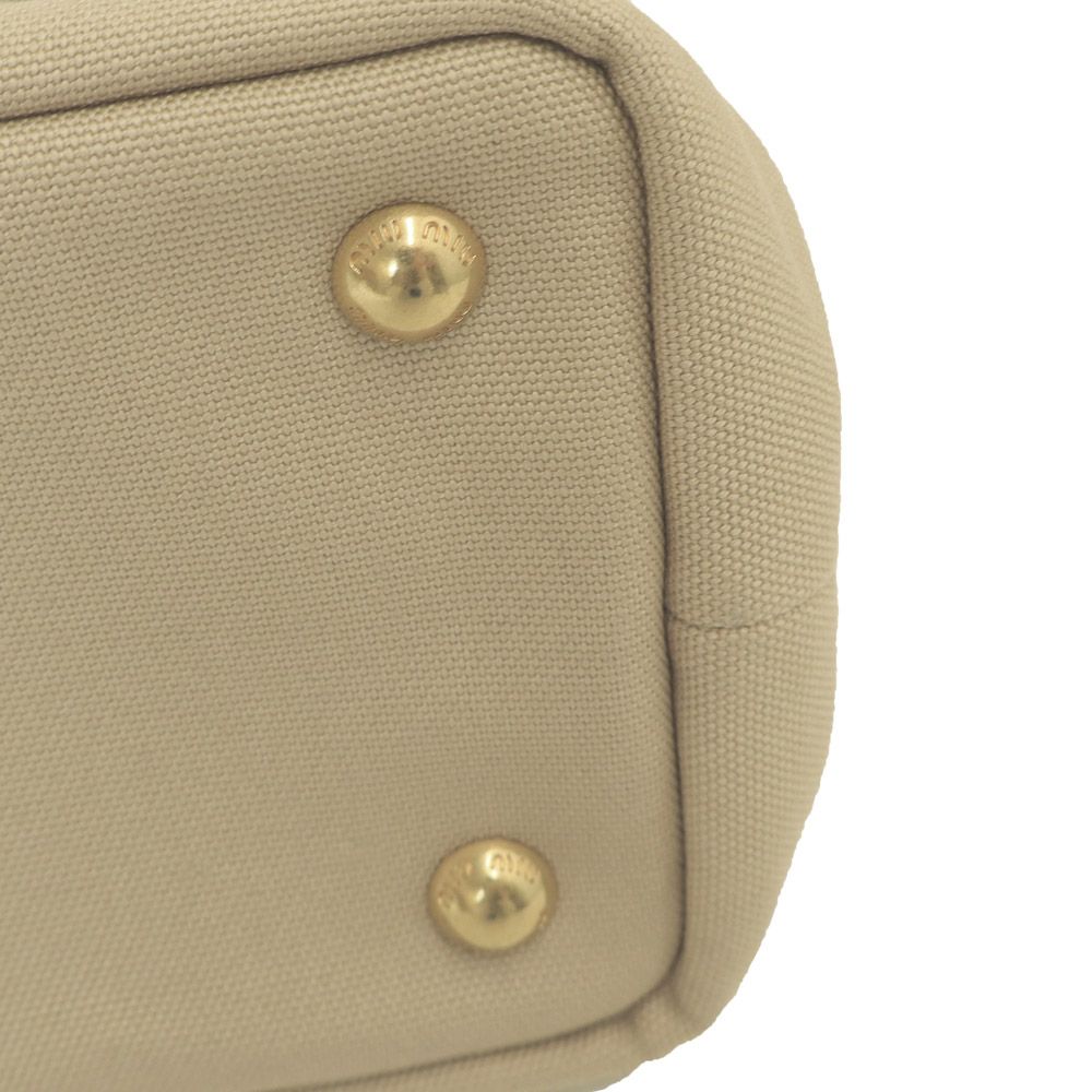 ミュウミュウ ロゴ デニム 2Way 斜め掛け ショルダー ハンドバッグ