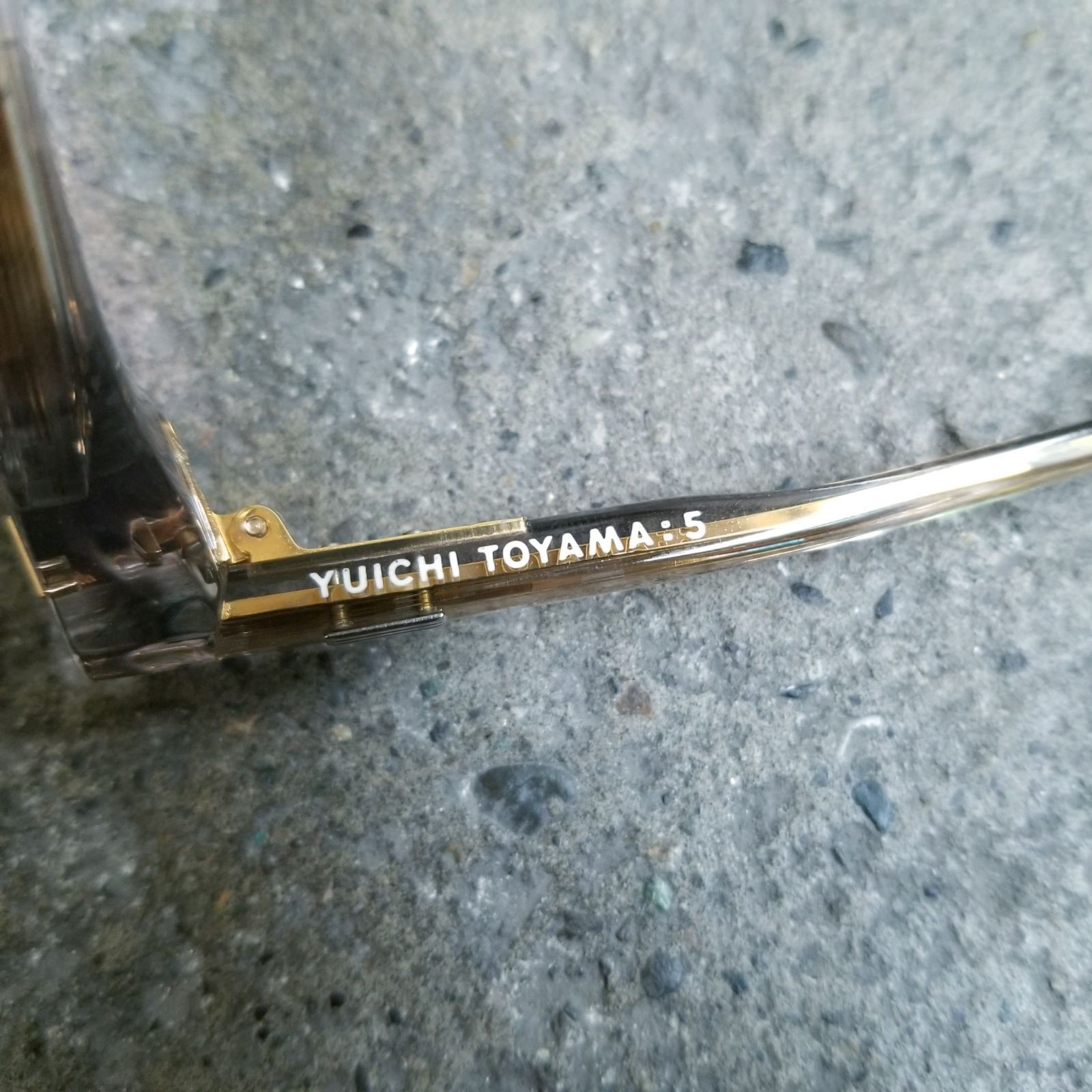 YUICHI TOYAMA 5 POISSY COL.04 Clear Gray / Gold 45□25 ユウイチ