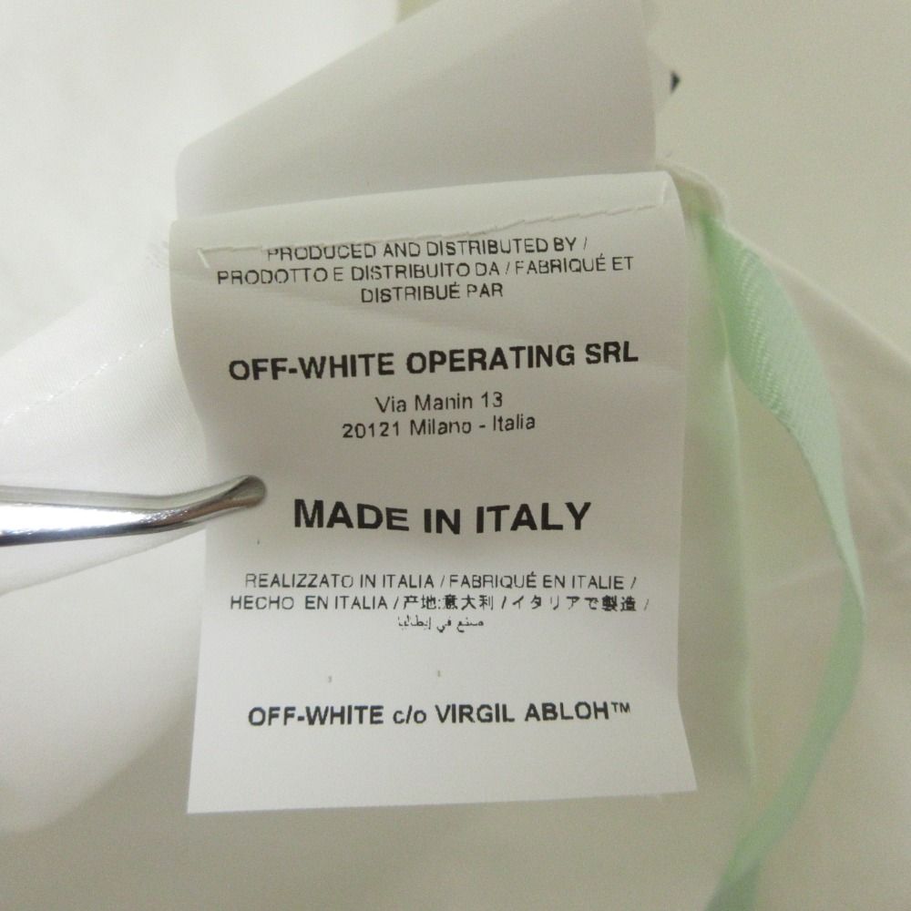 美品 クリーニング済 Off-White オフホワイト ラップド アシンメトリー プリーツシャツ ドレス ワンピース 42 ホワイト レディース 古着 中古 美品 クリーニング済 Off-White オフホワイト ラップド