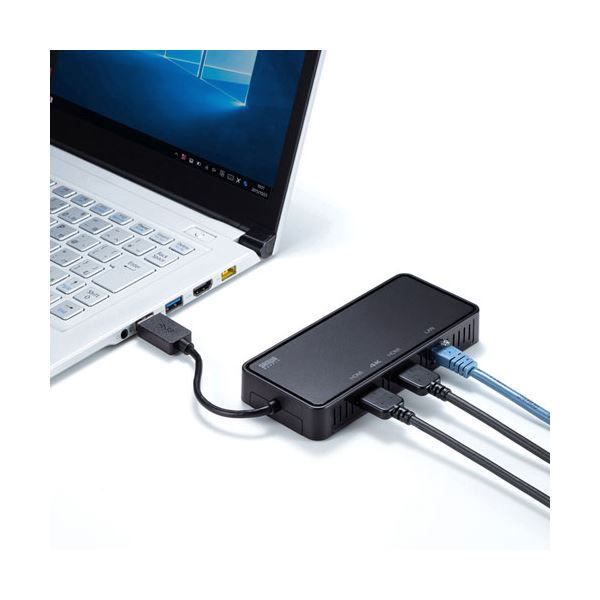 サンワサプライ USB3.1-HDMIディスプレイアダプタ 4K対応 2出力 LAN-ポート付き USB-CVU3HD3 WWW_OLIVIERBERNSTEIN_COM