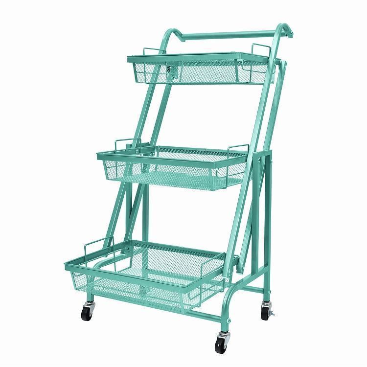 キッチンワゴン キャスター付き スリム 3段 キッチンラック 回転式 キッチン収納 角度調整 ツールワゴン 収納ワゴン 小物収納 植物棚 園芸