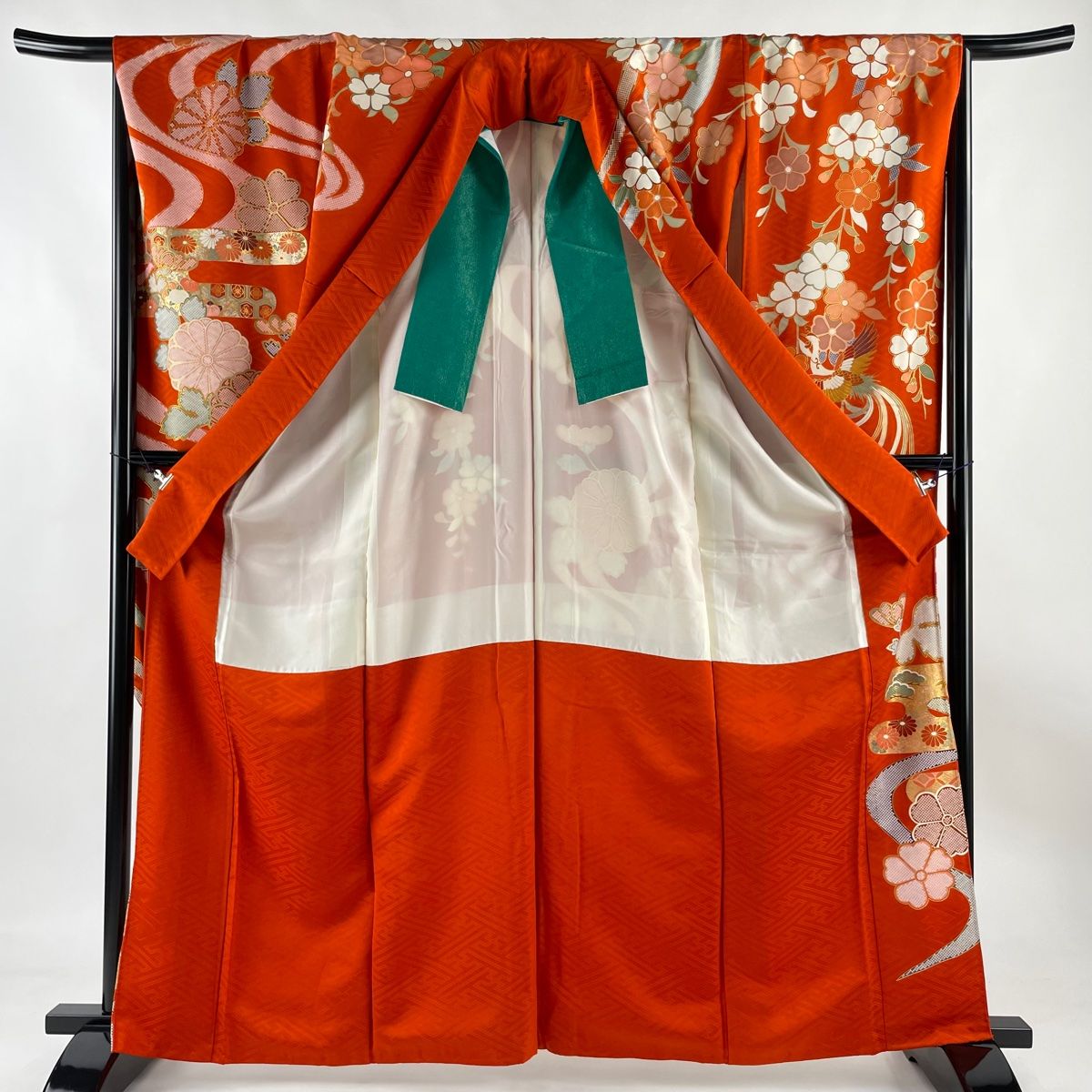 振袖 身丈164cm 裄丈67.5cm L 袷 袋帯フルセット 菊 トップ 松 金糸