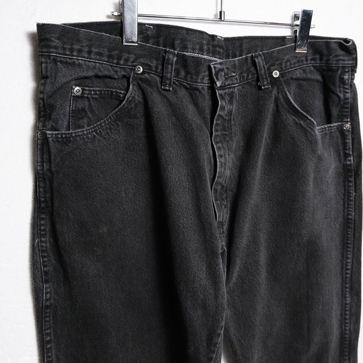 90's USA製 ラングラー ブラック デニムパンツ (38×30) 黒