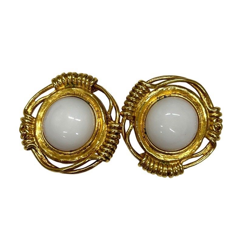 CHANEL シャネル イミテーションパール 94P ゴールド GP イヤリング  