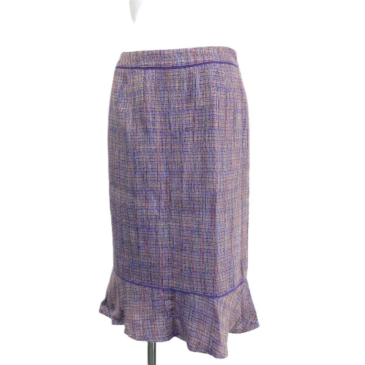 未使用品 Louis Feraud ルイフェロー セットアップ 38 パープル リネン 