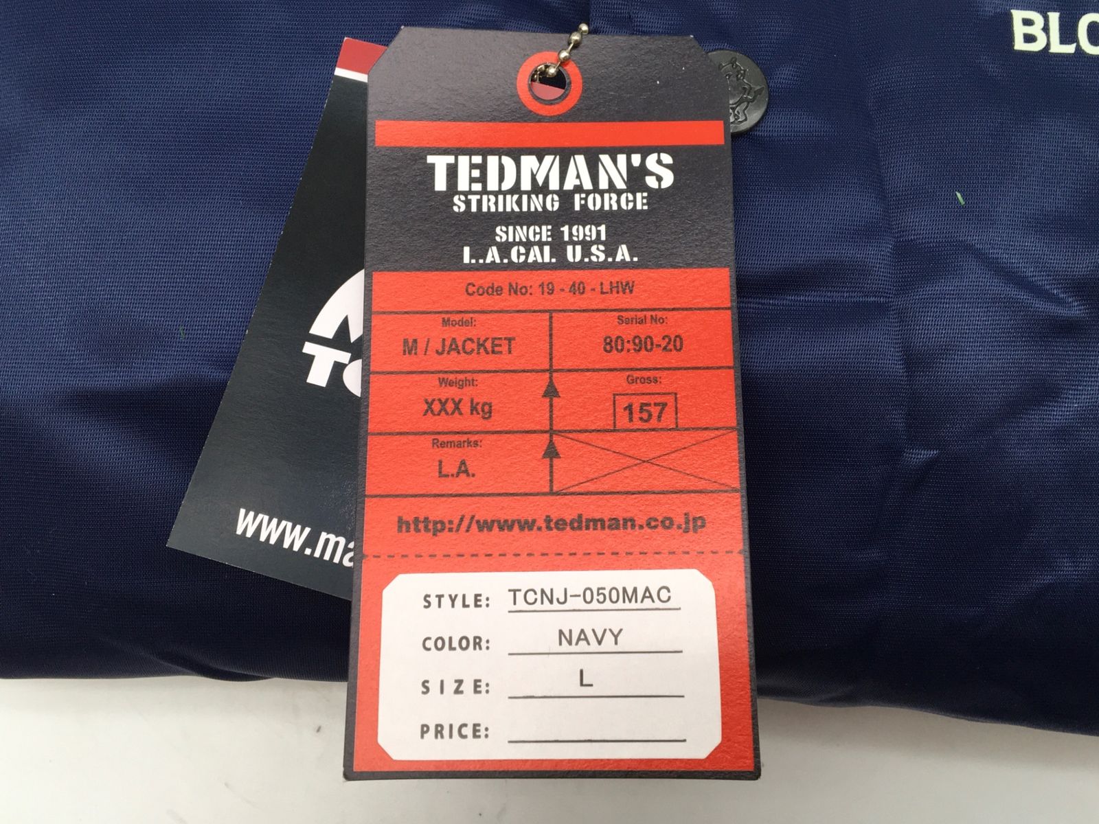 〇MAC TOOLS マックツールズ Lサイズ TEDMANSジャケット TCNJ-050 ITE1NYO2LUWW エコツール小牧ｲﾝﾀｰ店 M02