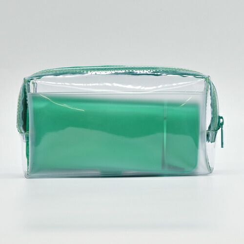 まとめ コンサイス ペンケース JEMM ジェム クリアペンケース グリーン 522058 ×5セット