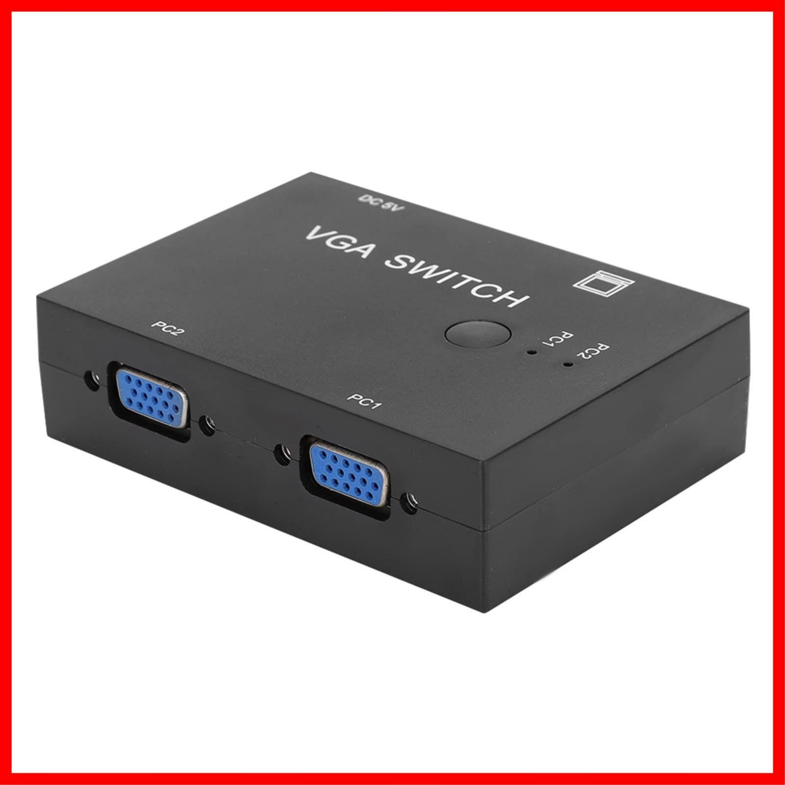 VGA モニター分配器 VGA切替器 VGA切替器 VGA ディスプレイ分配機 ディスプレイポートVGA変換アダプタ VGAアダプター 2入力1出力 VGA分配ケーブル 2台コンピュータ接続 VGA変換アダプター 長距離信号伝送