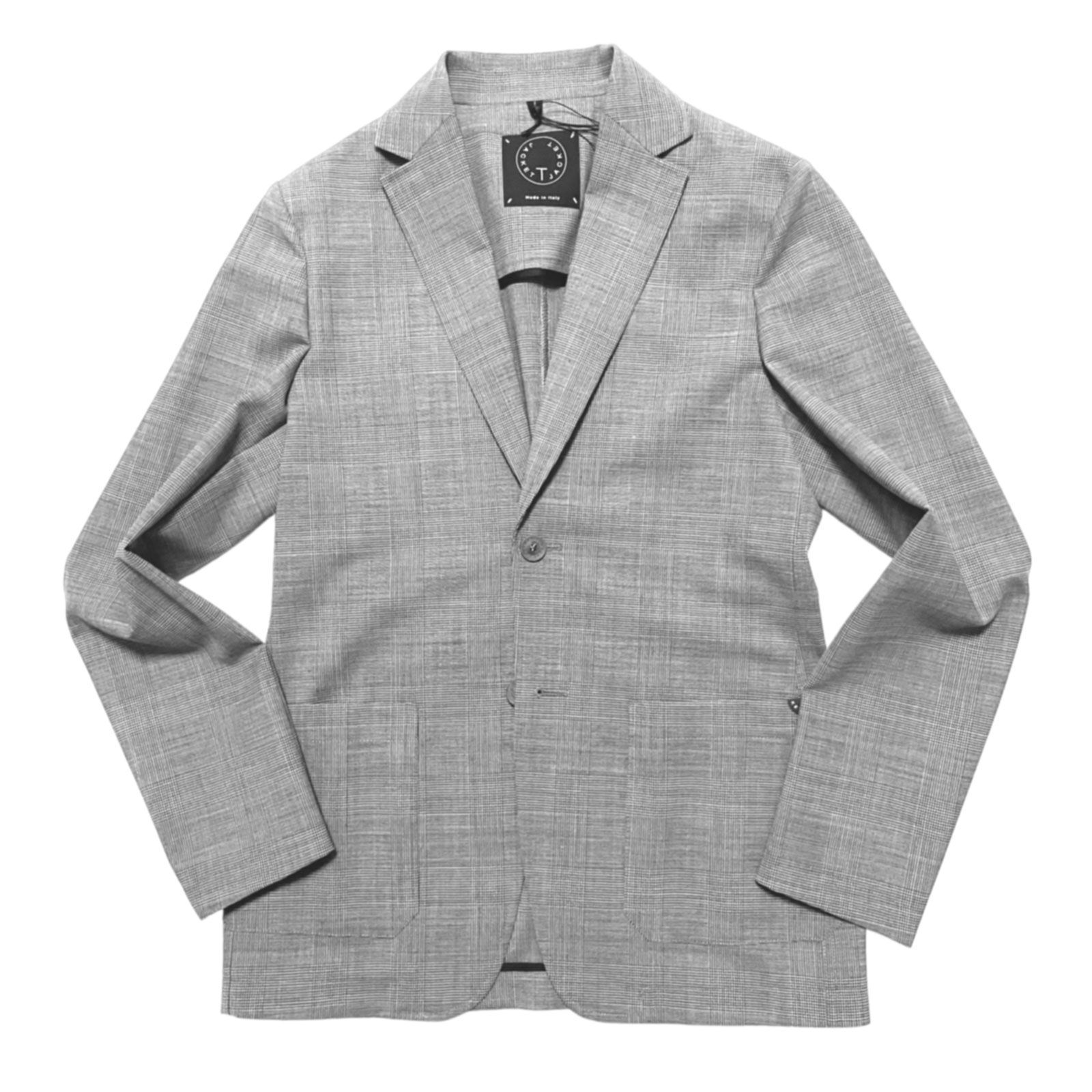 T-JACKET ティージャケット ウォッシャブルウール ストレッチ グレン  