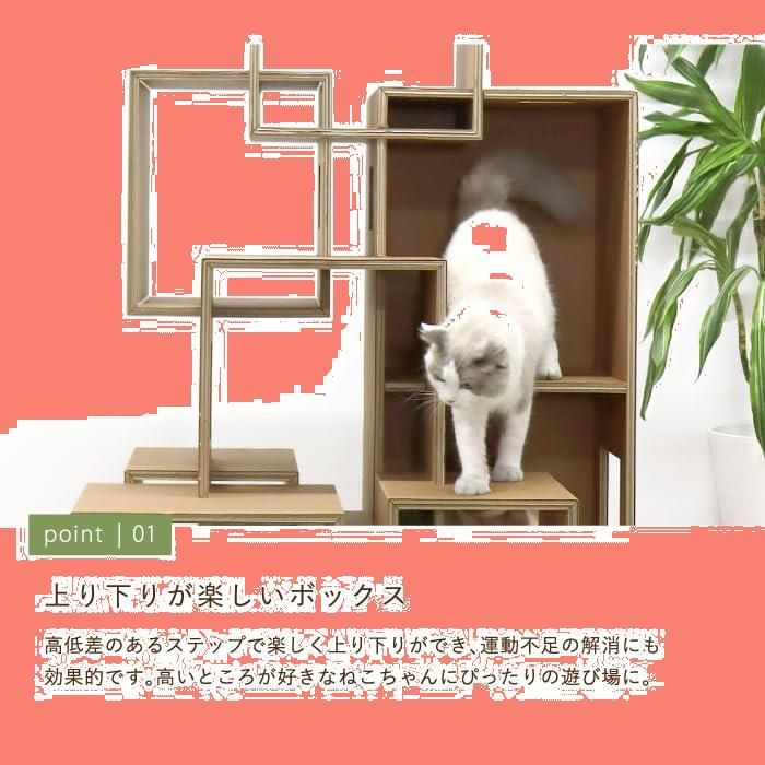 PAPER NEW STANDARD ラージ セブンルームズ キャットタワー ク - 猫