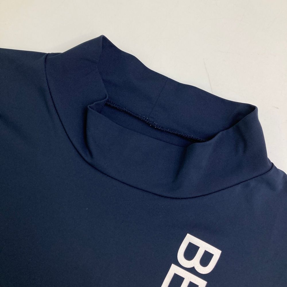 サイズ：L BEAMS GOLF ビームスゴルフ  ハイネック 半袖Tシャツ  ネイビー系 [240101501658] ゴルフウェア メンズ ストスト サイズ：L BEAMS GOLF ビームスゴルフ ハイネック 半袖Tシャツ