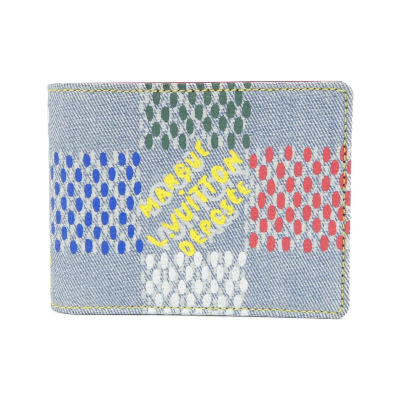 ルイヴィトン LVバーズ ダミエ デニム ポルトフォイユ ミュルティプル N00186 札入れ