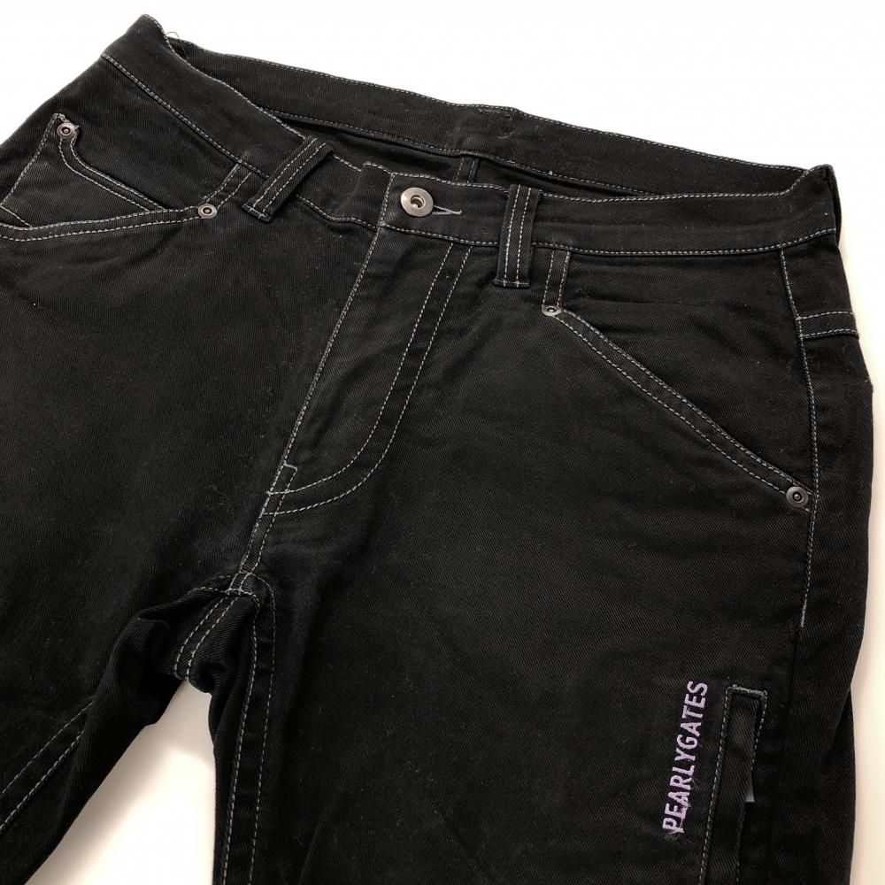 美品 パーリーゲイツ ストレッチパンツ サイズ0 グレー ブラックゴルフウェア パーリーゲイツ パンツ 黒 ステッチグレー ストレッチ メンズ 4