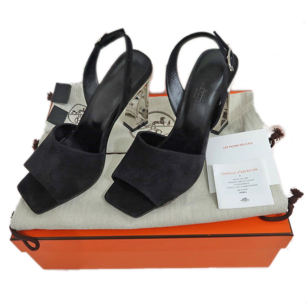 新作*HERMES*クリスタル 105 ブラックスエードサンダル 新作クリスタル 105 ブラックスエードサンダル ☆HERMES (HERMES