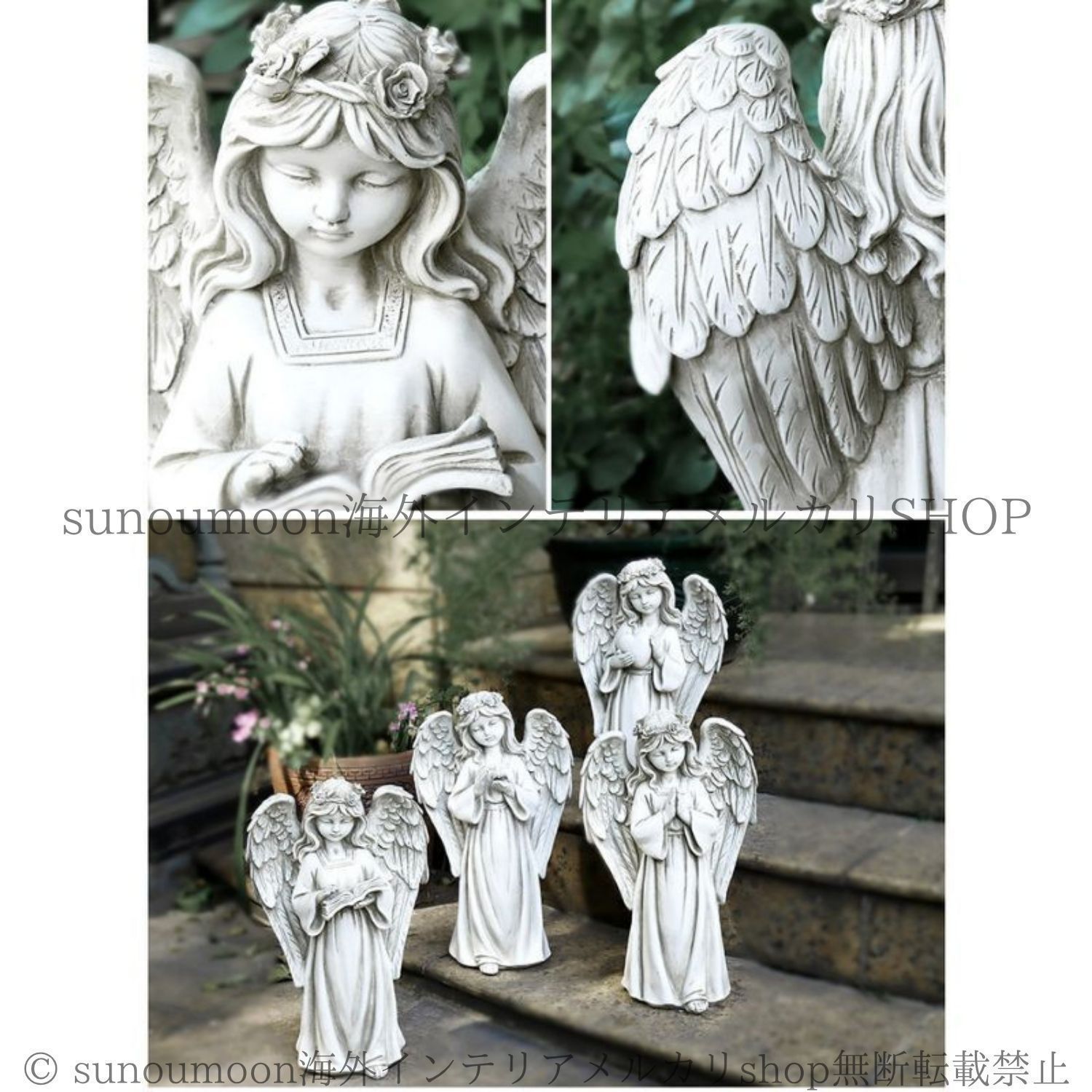 アンティーク　木彫オブジェ　エンジェル Amazon.co.jp: [dhiuebc] 美しき天使 アート 天使 置物 オブジェ