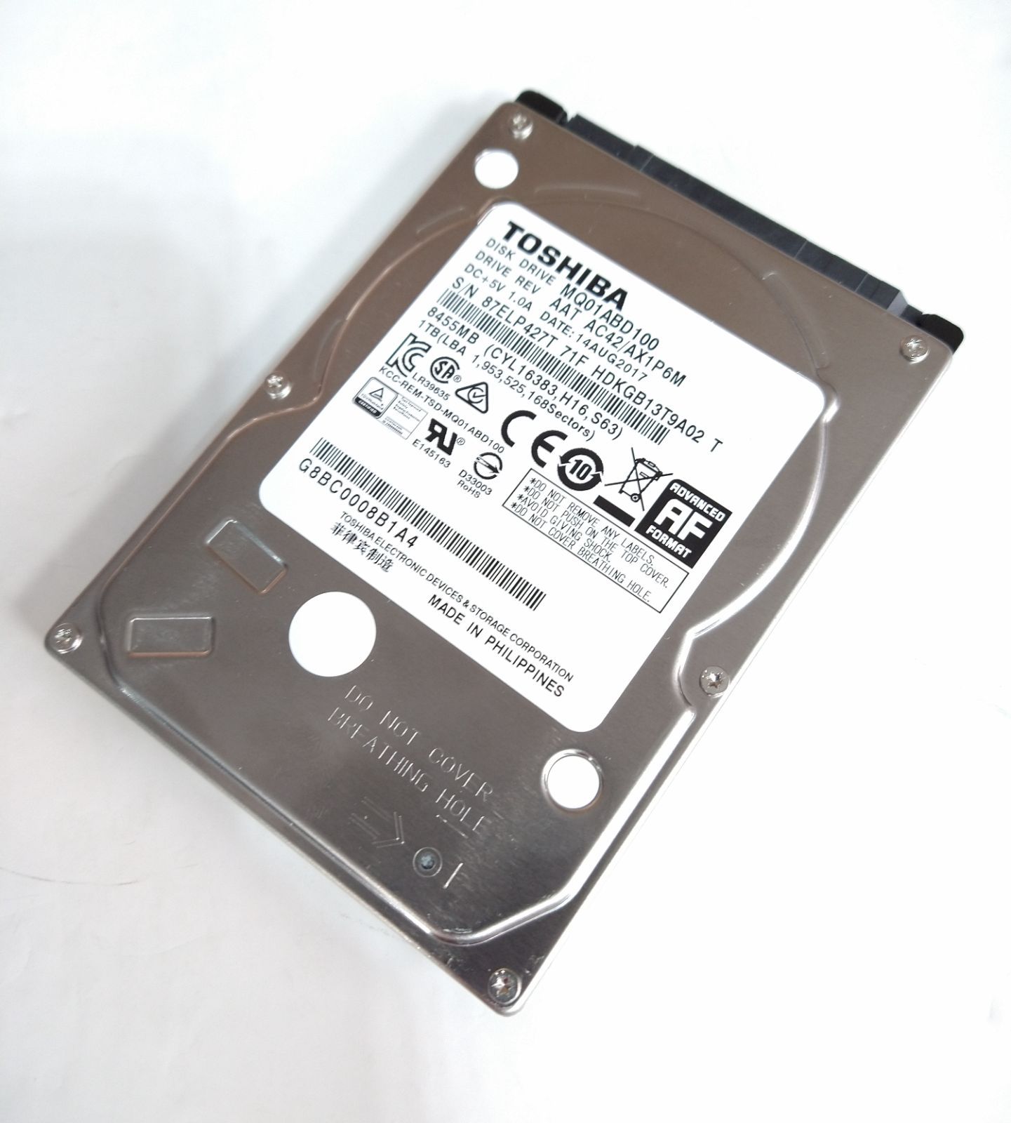 TOSHIBA 2.5インチHDD MQ01ABD100 1TB SATA 10個セット #8649 | www