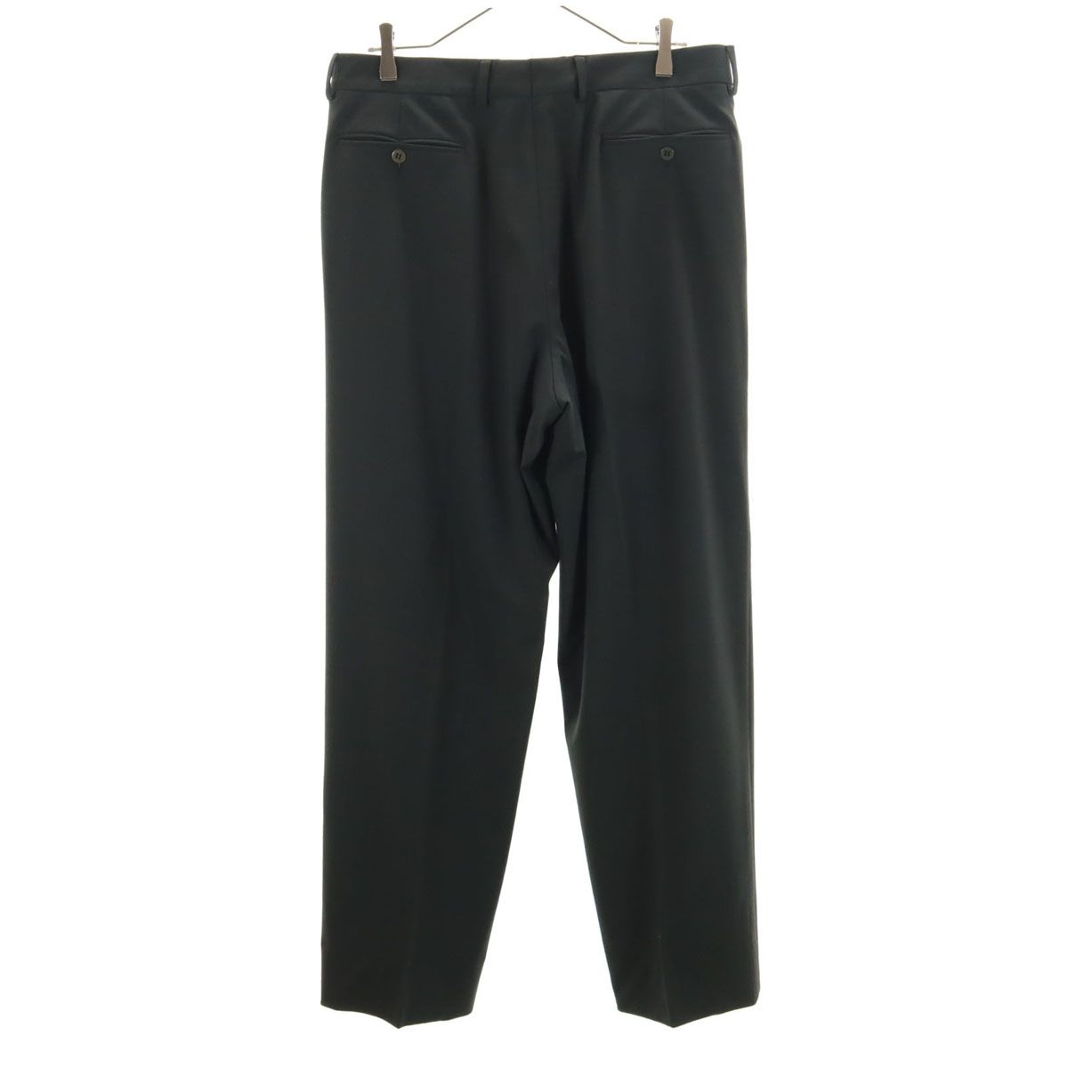 90s GIORGIO ARMANI ウール スラックス パンツ 48 黒 レディース 古着 90s Italy製 GIORGIO ARMANI レーヨン ウール