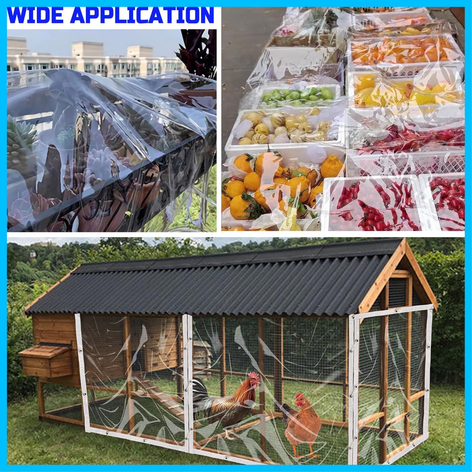 500g ㎡のビニール防水クリアシート