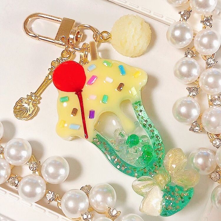 カフェシリーズオーダー専用ページ◆シェイカーキーホルダー 押しフルーツ チャーム カフェシリーズオーダー専用ページ◇シェイカーキーホルダー 押し