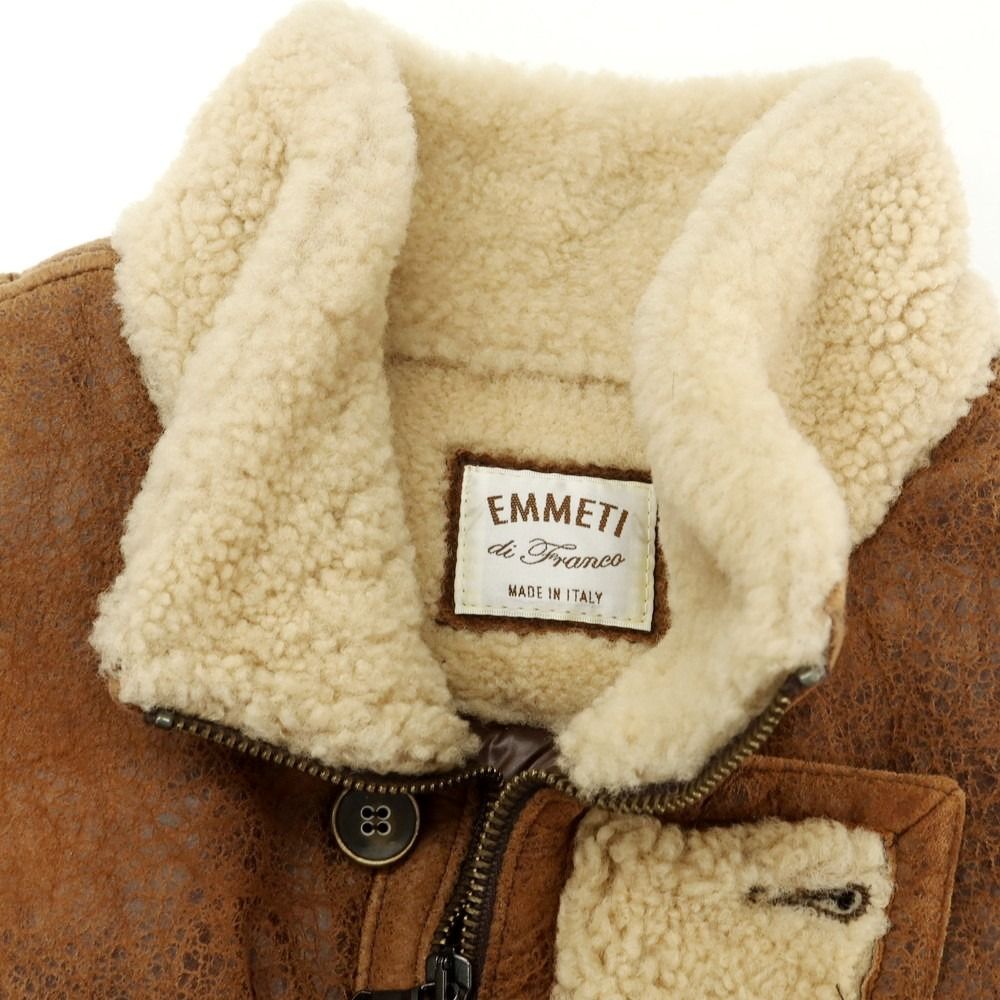 中古】エンメティ EMMETI ムートン ナイロン ダウンベスト 中古】エンメティ EMMETI ムートン ナイロン ダウンベスト