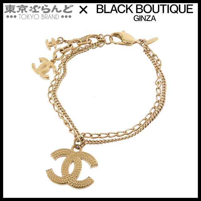 シャネル CHANEL ココマーク ブレスレット シャンパンゴールド