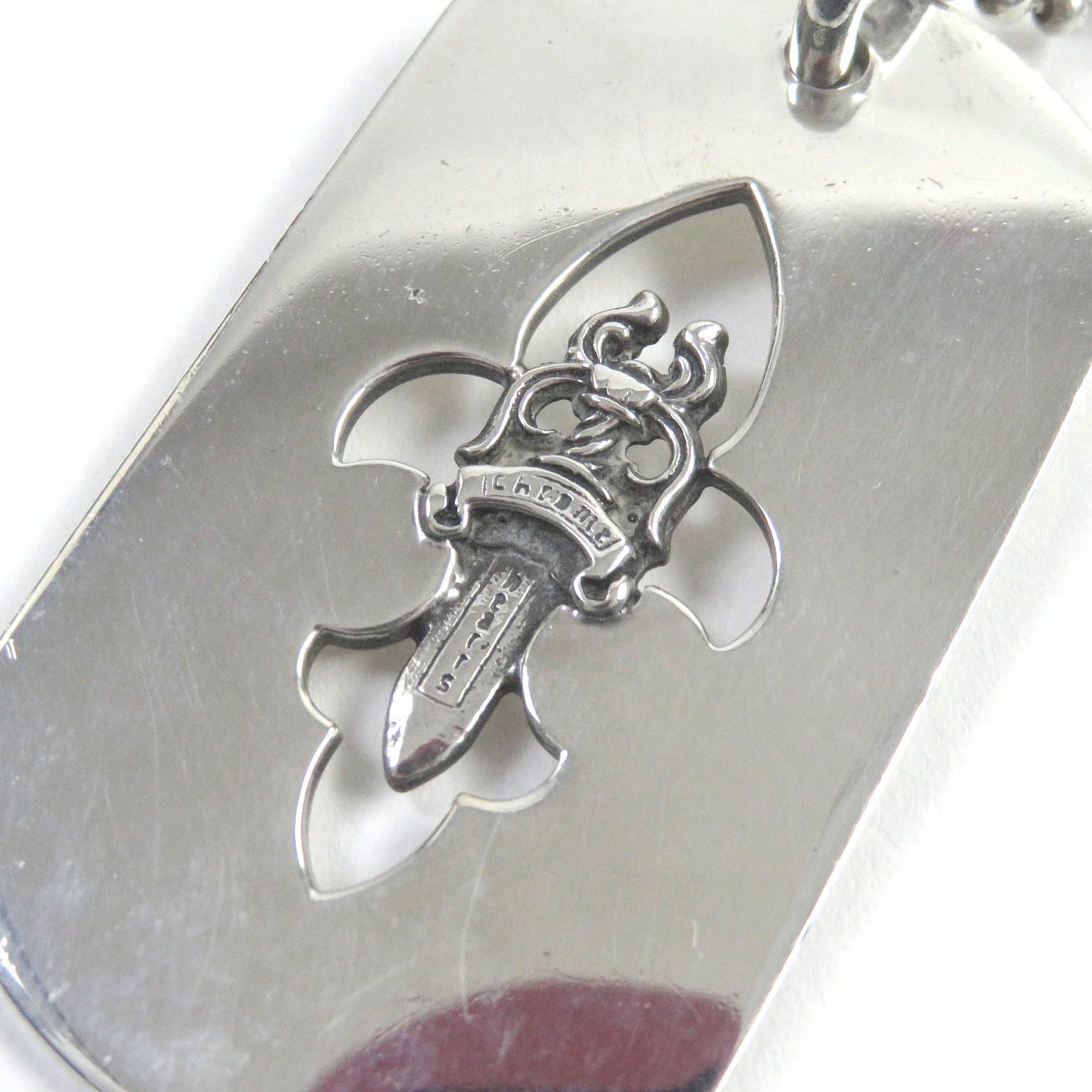 美品 CHROME HEARTS クロムハーツ ラージ ドッグタグ SV925