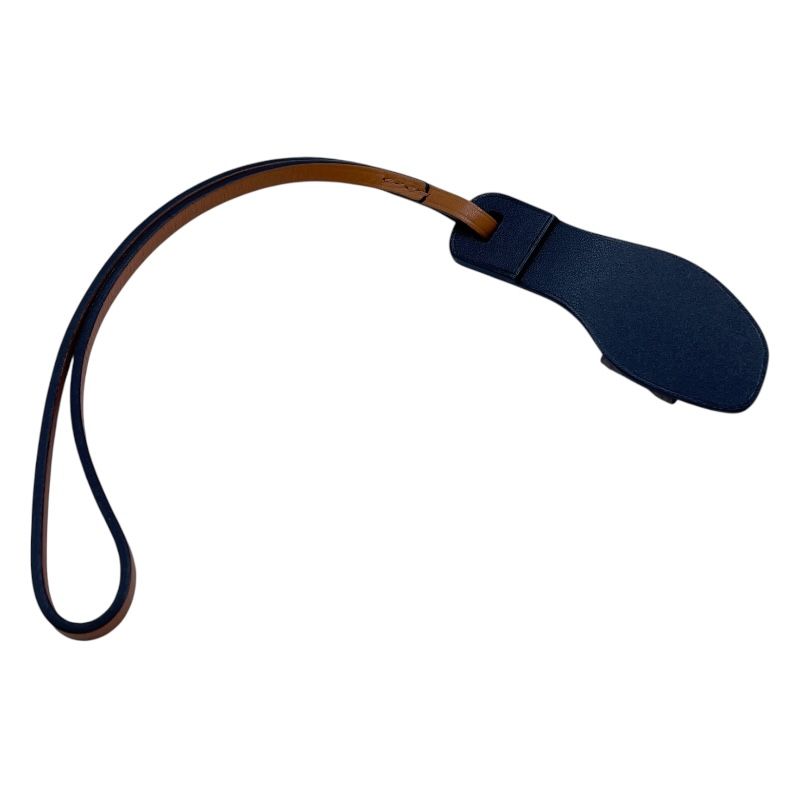 エルメス HERMES オランナノ ブラック エプソン エトゥープ レディース キーホルダー