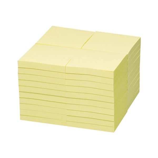 3M ポスト イット 業務用パックノート 再生紙 75×75mm イエロー 6544-Y 1パック 40冊