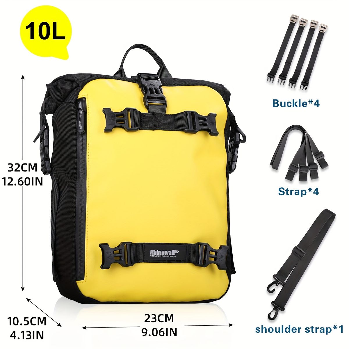 多機能バイク用サドルバッグ 3サイズ展開 30Lイエロー USTAUSTRALIA_COM_AU