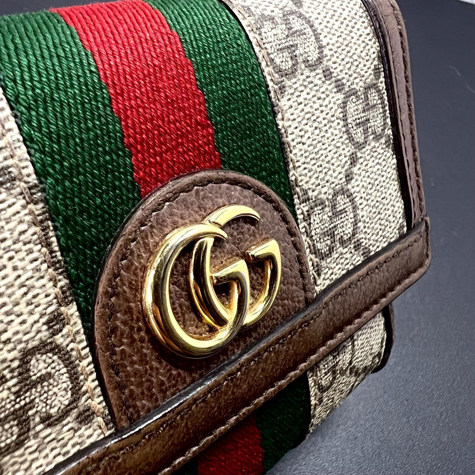 GUCCI グッチ 18AW オフィディア GGスプリーム 三つ折り財布