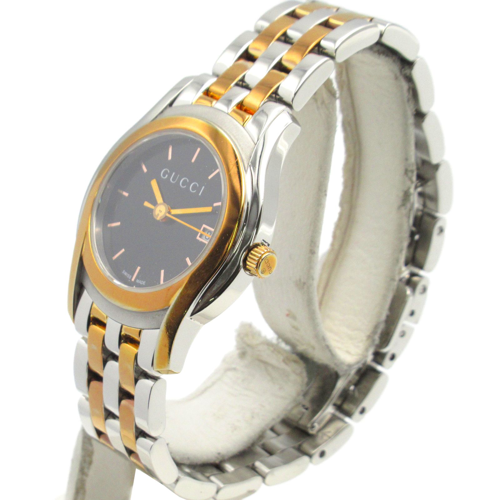 グッチ GUCCI 腕時計 時計 5500L ブラック GP（ゴールドメッキ  