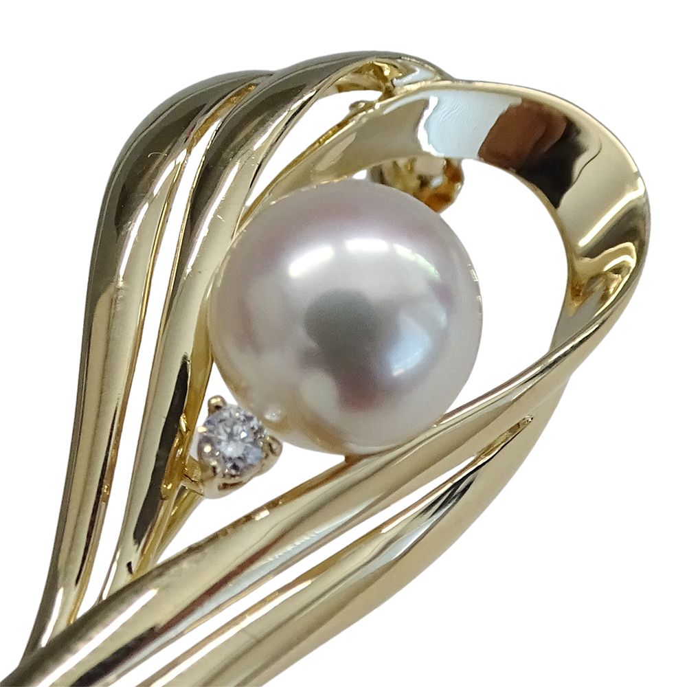 TASAKI タサキ リーフ 葉 ブローチ パール ゴールド 金 レディース TASAKI タサキ リーフ 葉 ブローチ パール ゴールド 金 レディース