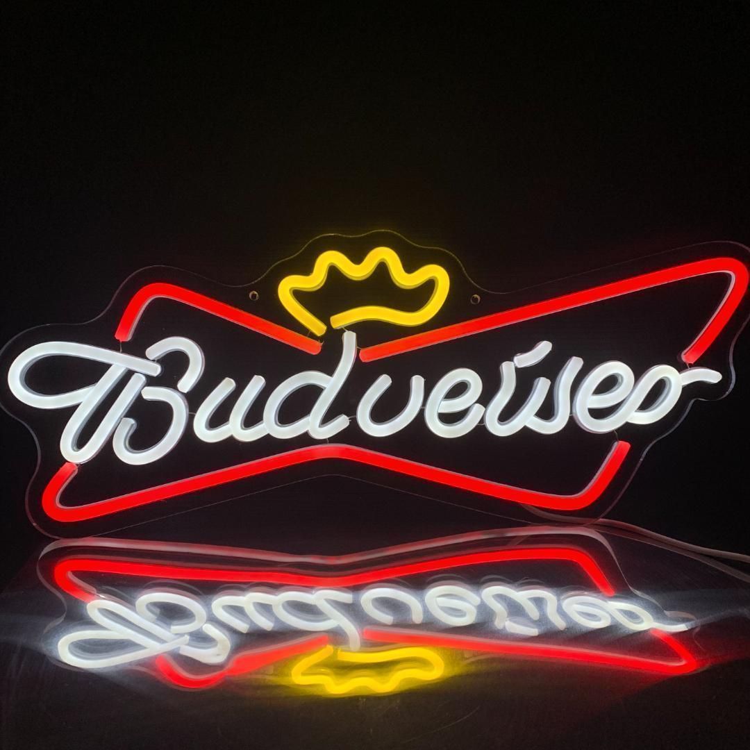 送料込　断捨離　Budweiser バドワイザー　ネオン看板　120V 60Hz 送料込 断捨離 Budweiser バドワイザー ネオン看板 120V 60Hz