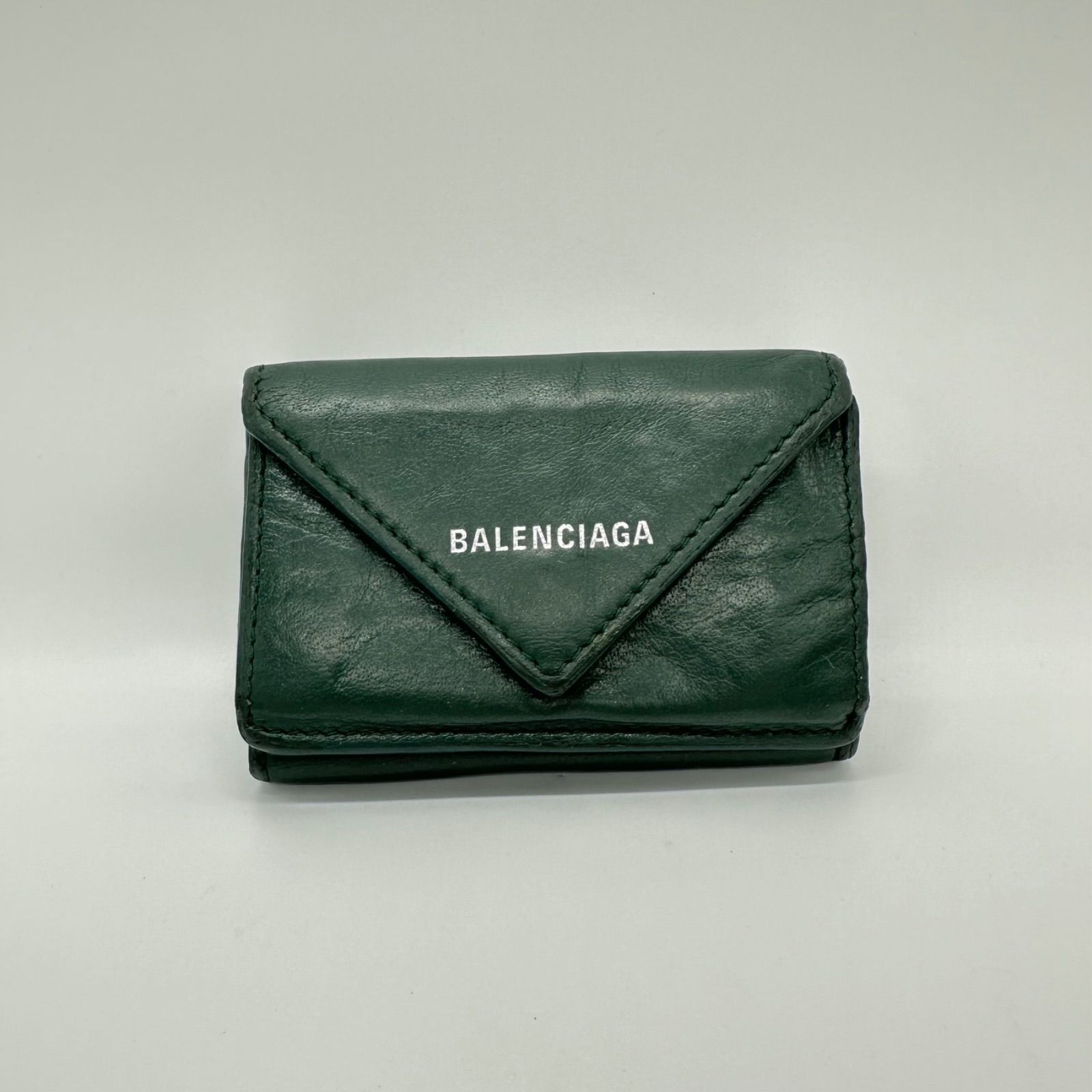 BALENCIAGA バレンシアガ ペーパーミニウォレット コンパクトウォレット 三つ折り財布