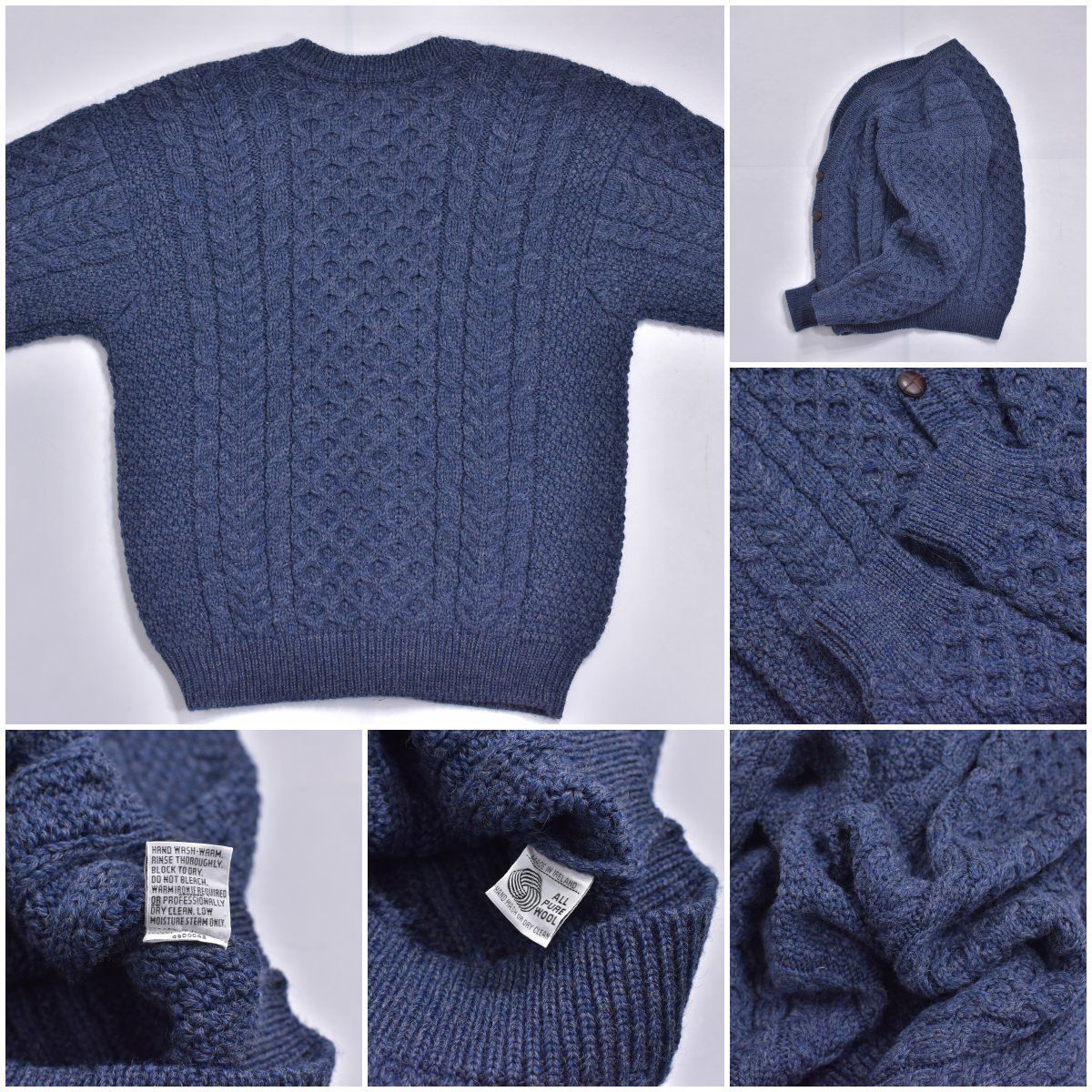 80s アイルランド製 L.L.Bean エルエルビーン アランニット 